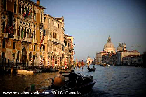 Atardecer en el Gran Canal de Venecia
