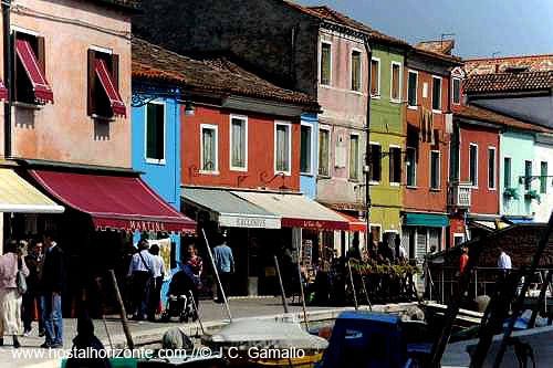 Casas de colores de los pescadores de Burano